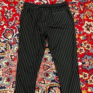 Mens Topman Cropped Skinny Black White Pinstripe Pants 38x32